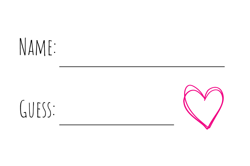 Baby Shower Guess Card